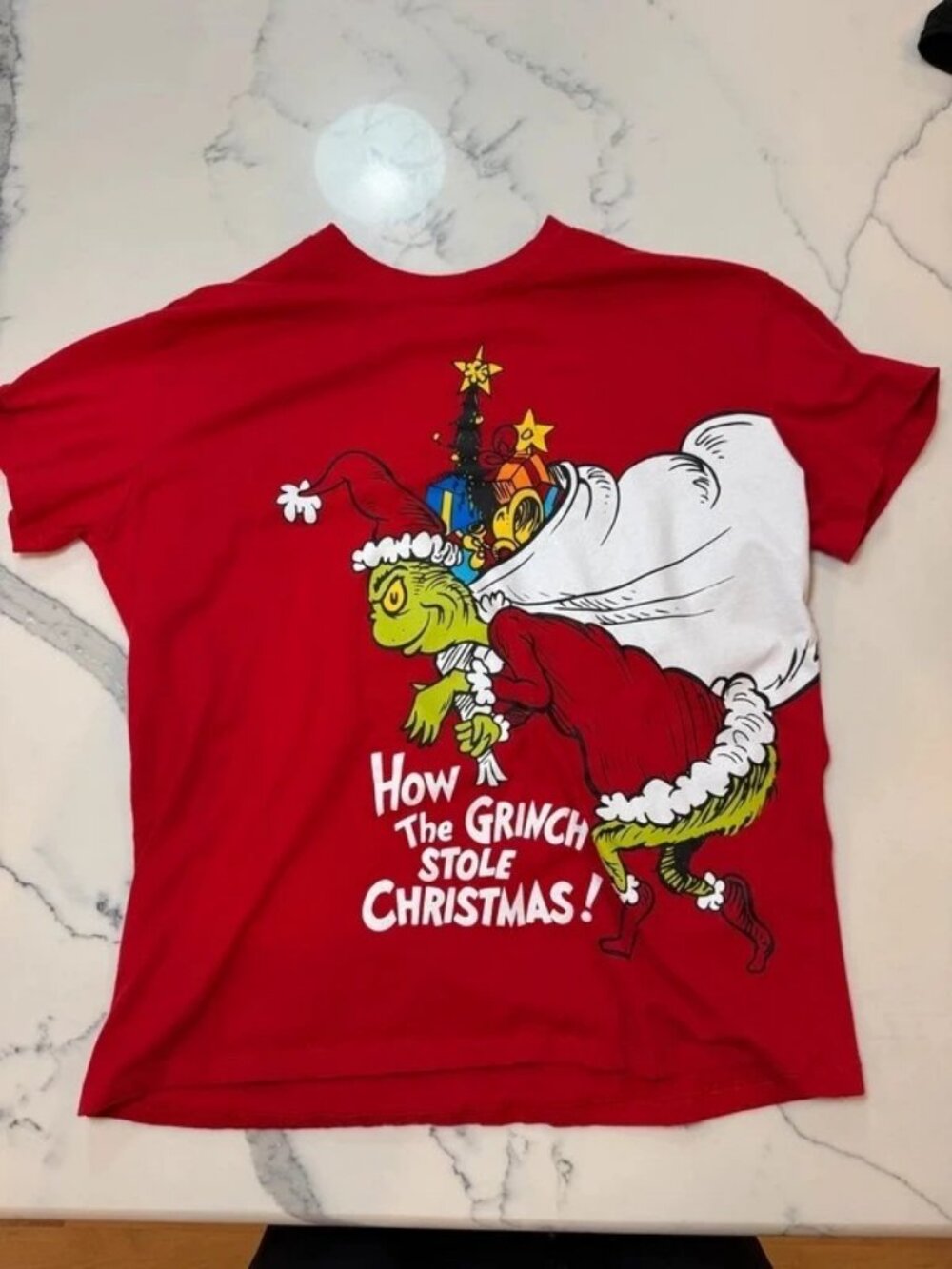 The Grinch How the Grinch Stole Christmas Red Graphic Tee XS